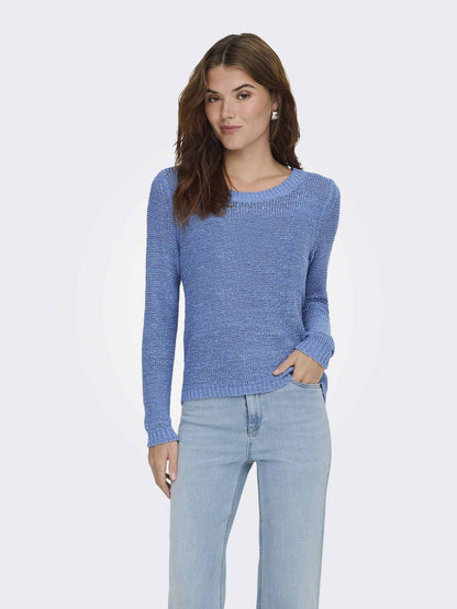 Only pullover lavorato a maglia da donna in grigio versatile