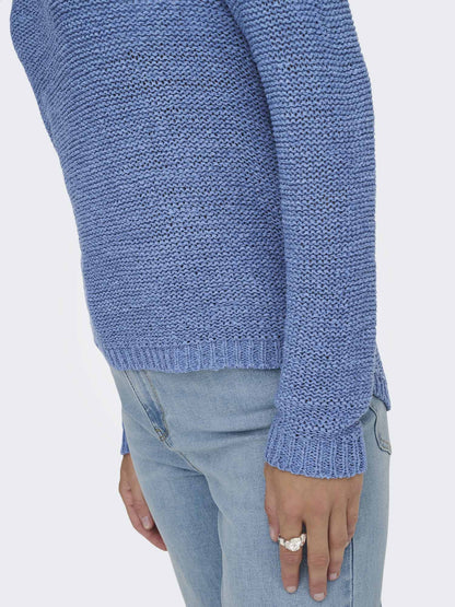 Only pullover lavorato a maglia da donna in grigio versatile