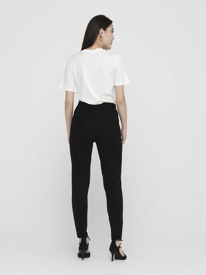 Pantaloni Poptrash Life in poliestere neri da donna