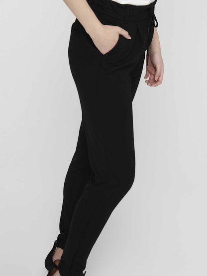 Pantaloni Poptrash Life in poliestere neri da donna