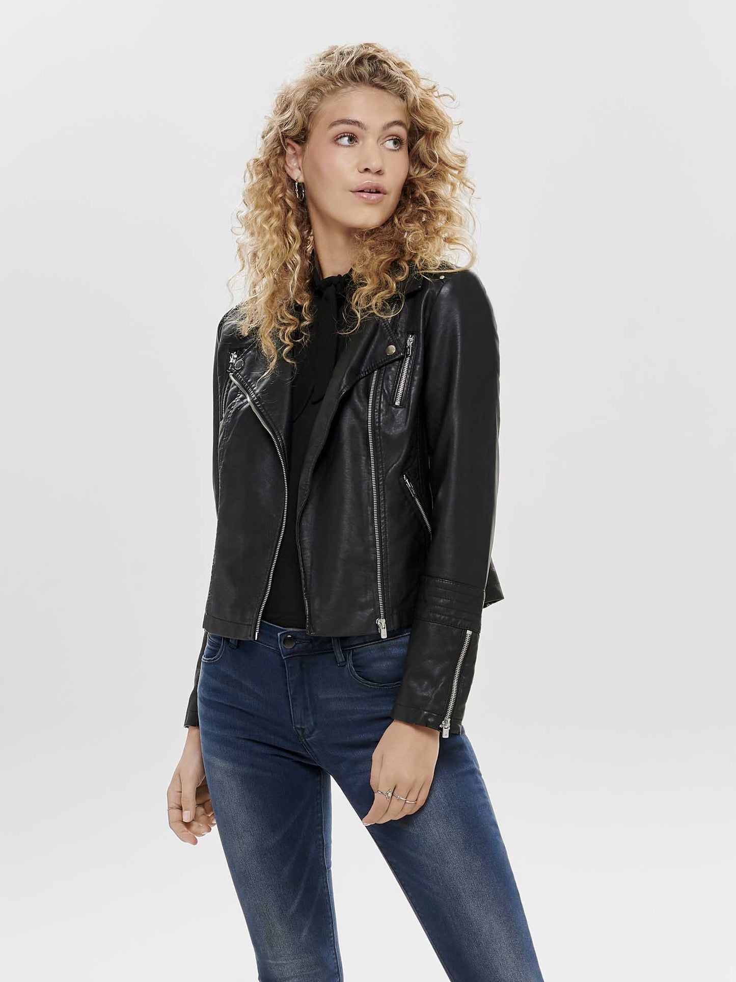 GIACCA BIKER GEMMA ONLY NOOS DA DONNA NERO