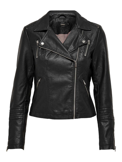 GIACCA BIKER GEMMA ONLY NOOS DA DONNA NERO