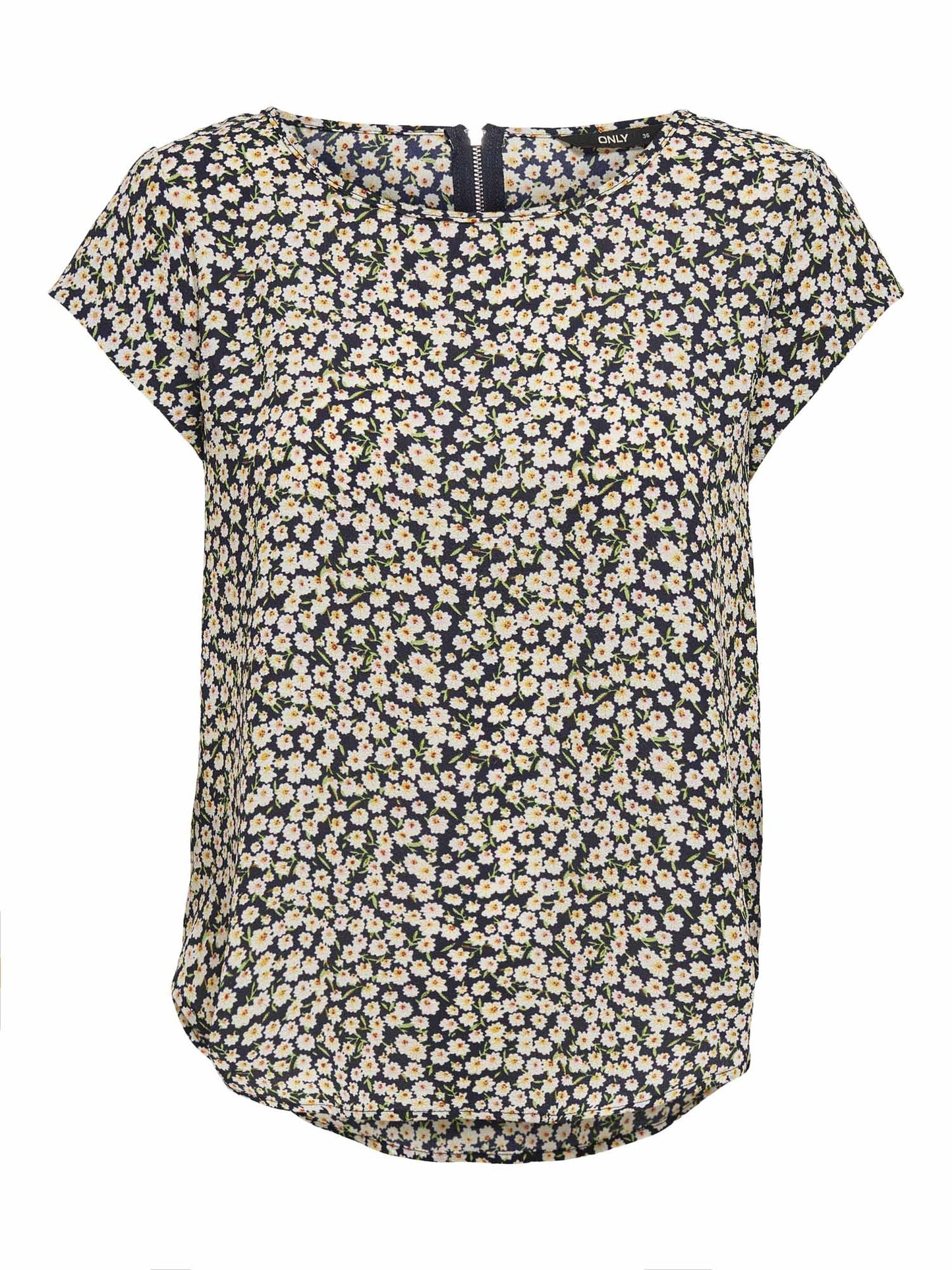 Top Only Onlvic donna beige con zip elegante sul retro