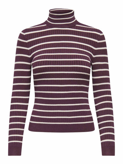 Only Karol Roll, maglia da donna bordeaux