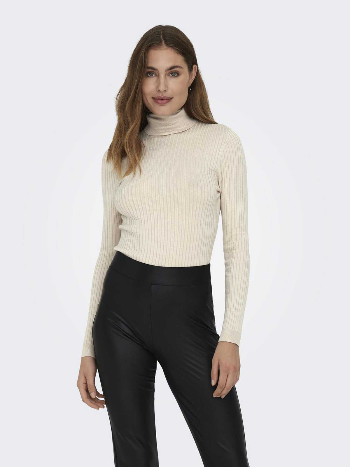 Only karol roll maglia da donna beige