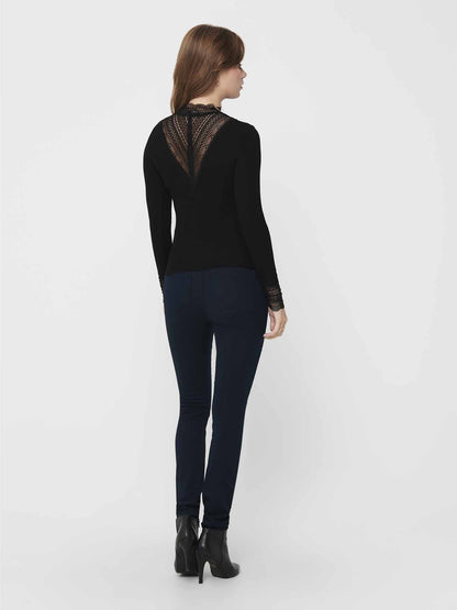 Only Tilde, t-shirt maniche corte da donna nera