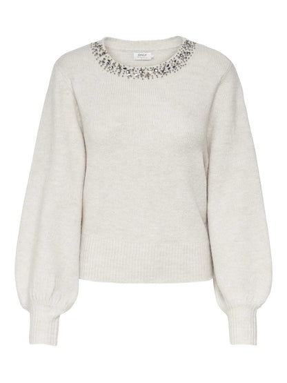 Only elsa maglia da donna panna