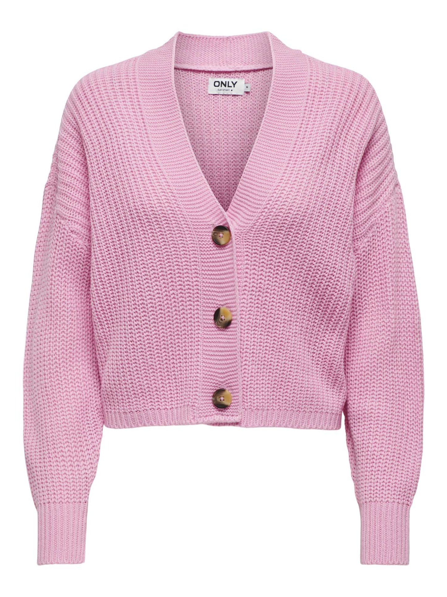 Cardigan cropped Only Carol rosa per donna dallo stile Casual