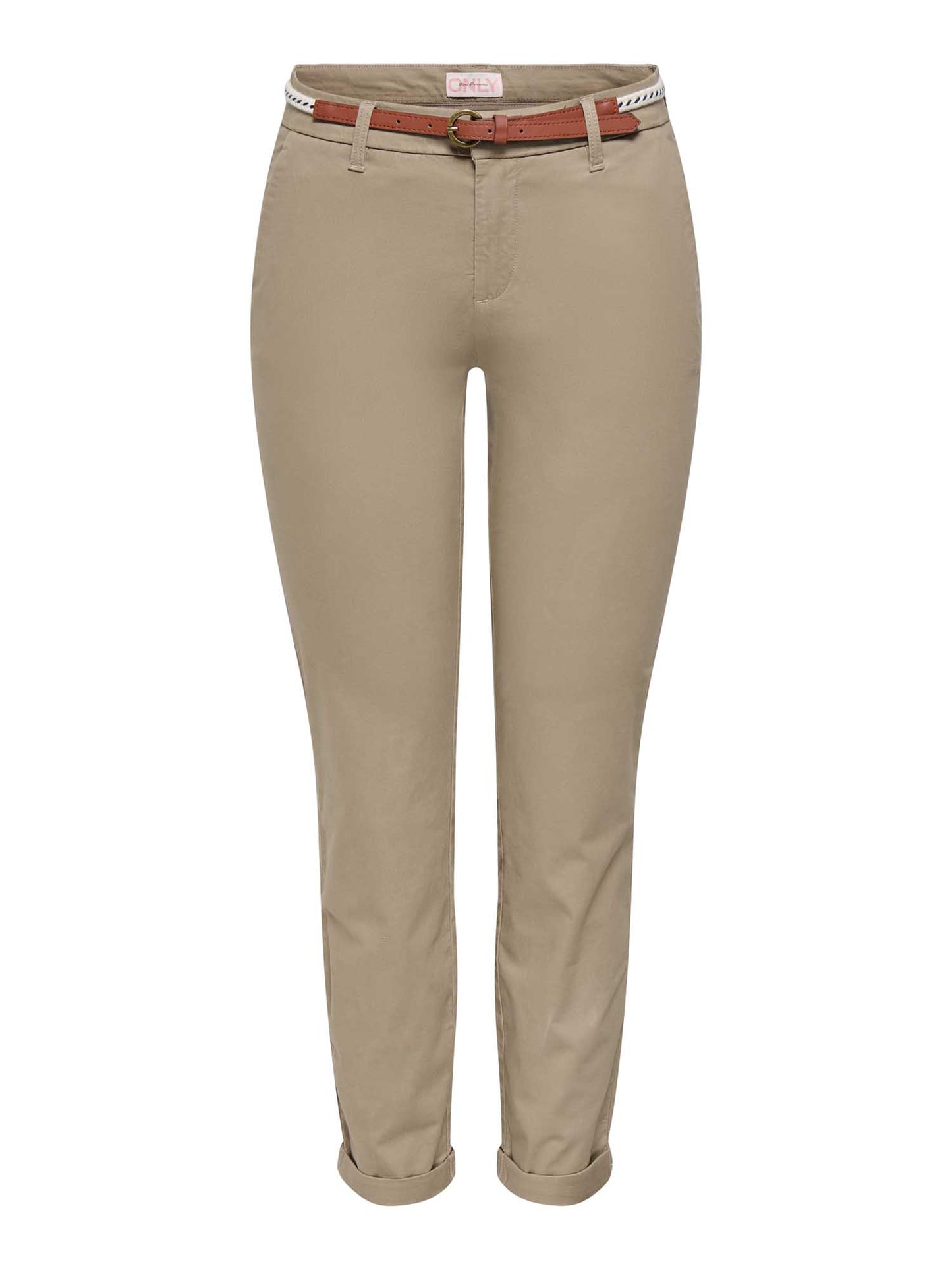 Only Biana, pantaloni chino regular fit da donna in beige