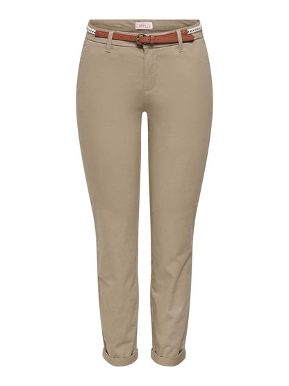 Only Biana, pantaloni chino regular fit da donna in beige