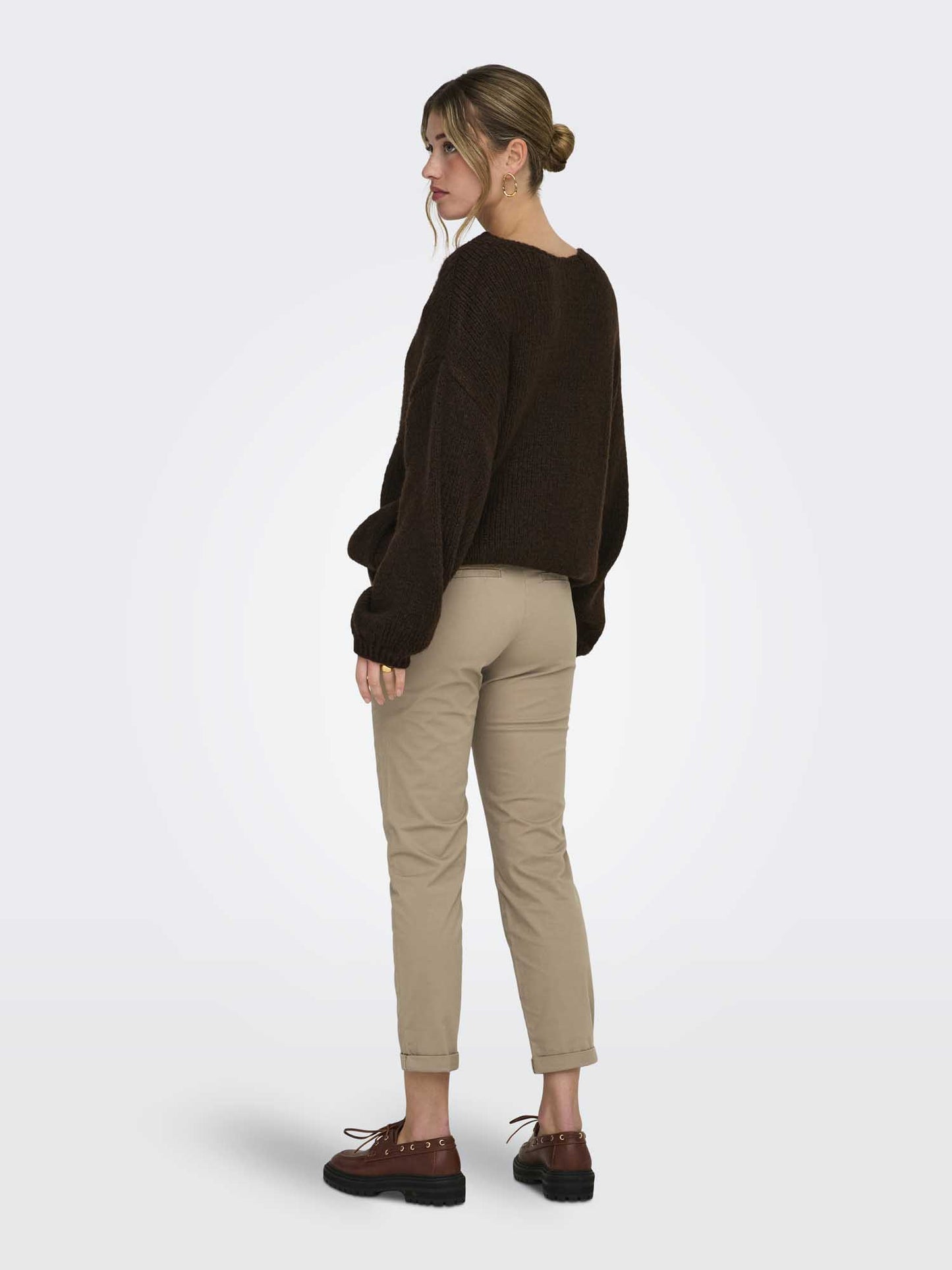 Only Biana, pantaloni chino regular fit da donna in beige