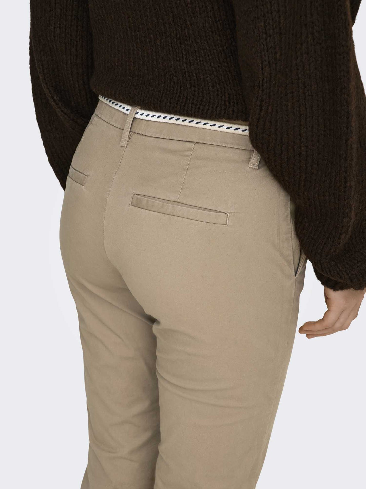 Only Biana, pantaloni chino regular fit da donna in beige