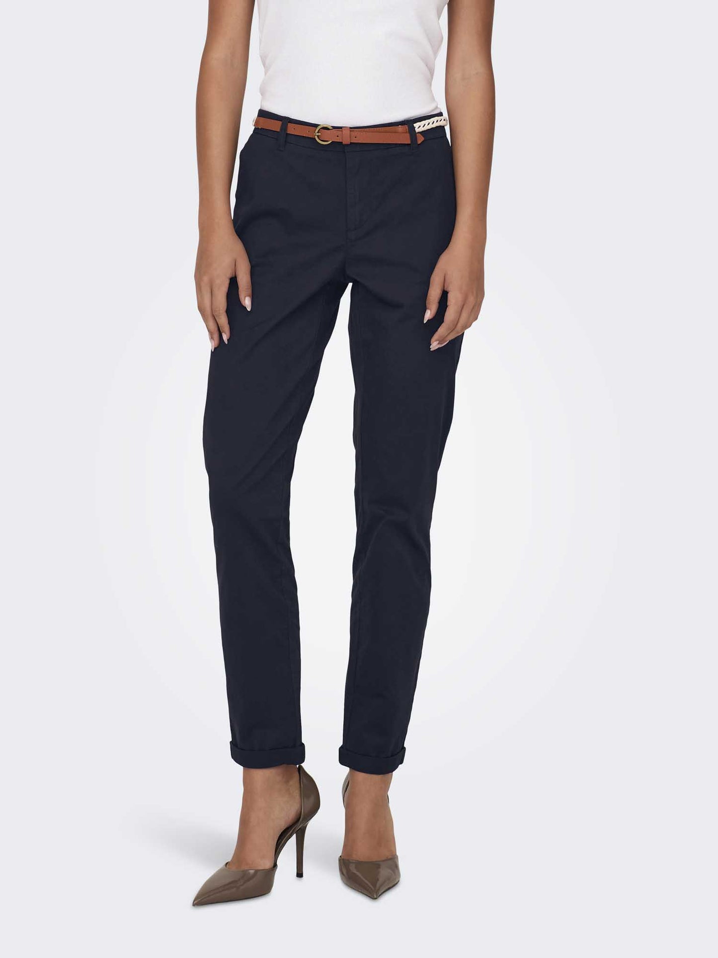 Only Biana pantaloni chino regular fit da donna in blu
