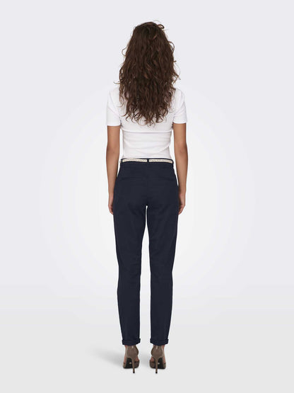 Only Biana pantaloni chino regular fit da donna in blu