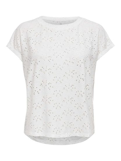 T-shirt Smilla maniche corte da donna in bianco