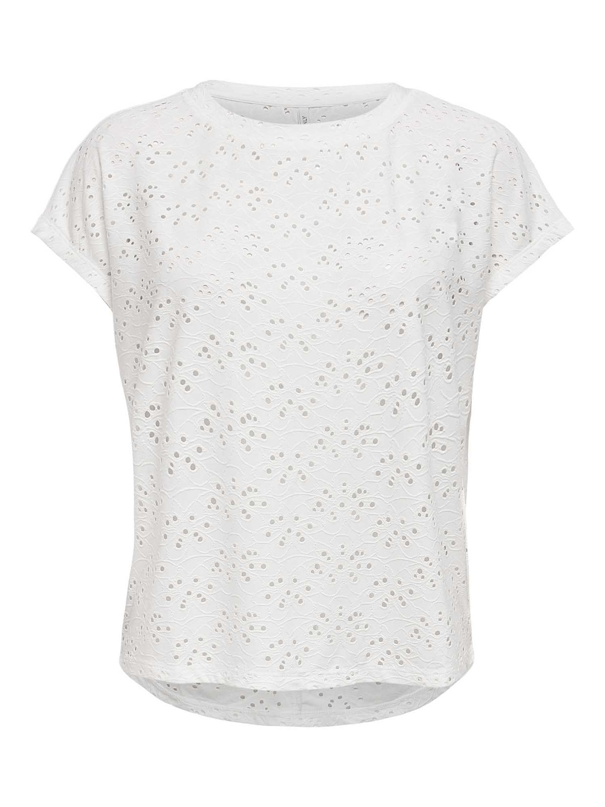 Only smilla t-shirt da donna panna