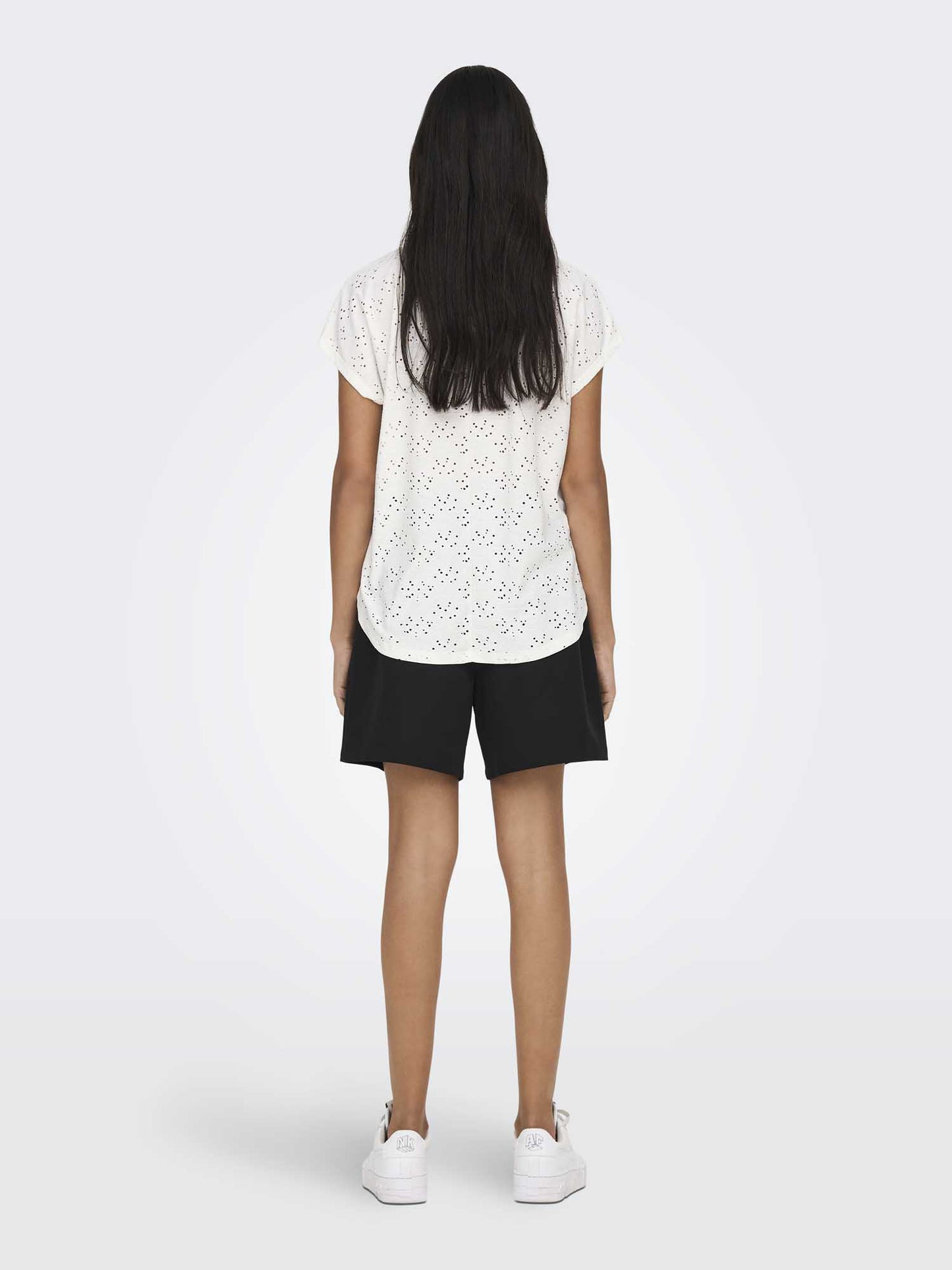 T-shirt Smilla maniche corte da donna in bianco