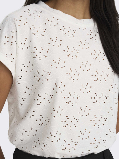 T-shirt Smilla maniche corte da donna in bianco