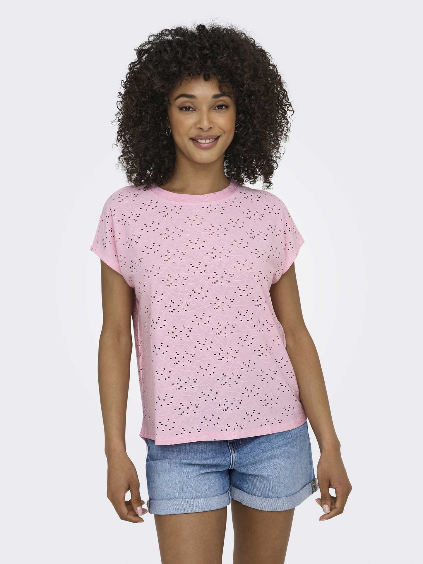 T-shirt maniche corte Only Roseate Spoonbill da donna rosa