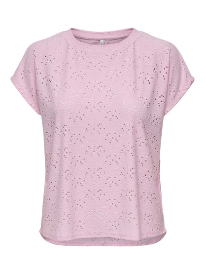 T-shirt maniche corte Only Roseate Spoonbill da donna rosa
