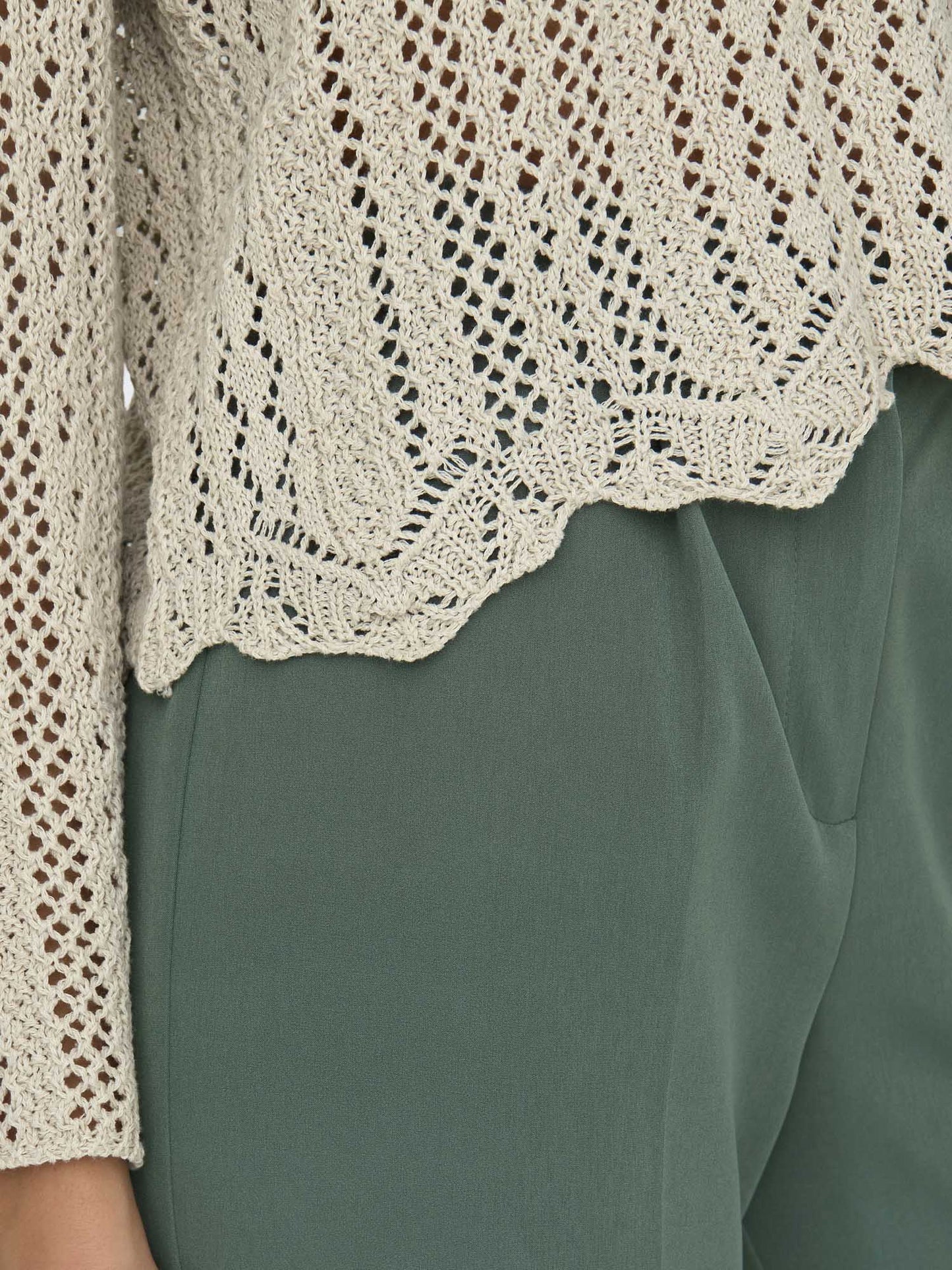 Only Onlnola, maglia a maniche 3/4 da donna grigia in cotone riciclato
