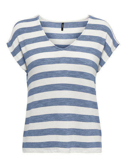 T-shirt Only Onllira Life da donna a maniche corte azzurra