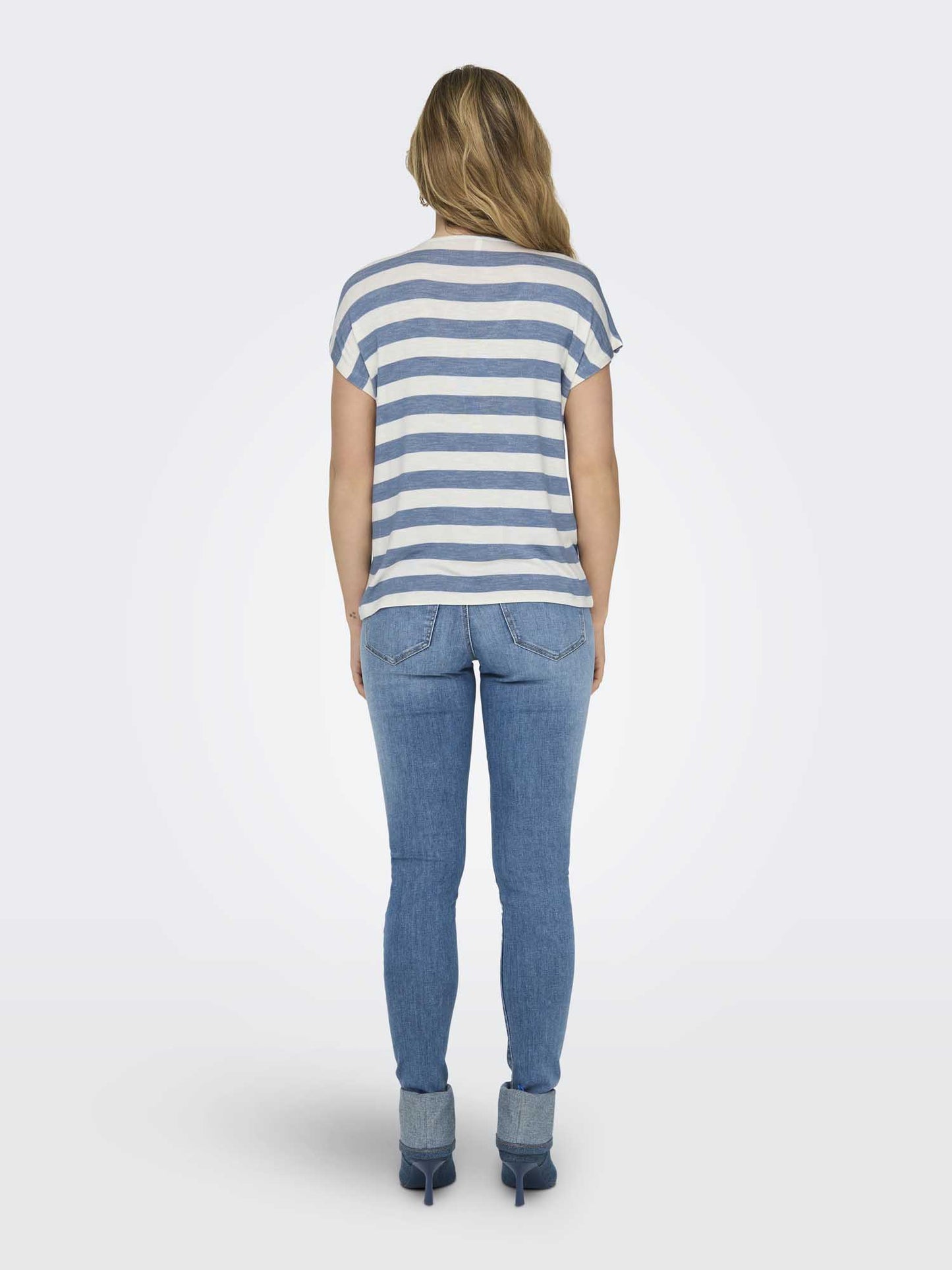 T-shirt Only Onllira Life da donna a maniche corte azzurra