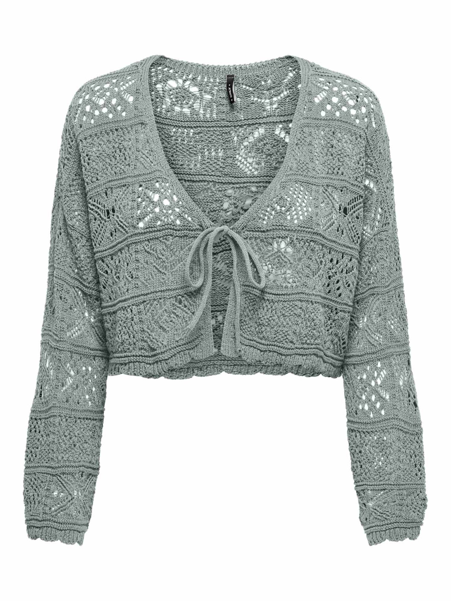 Only Beach Life, cardigan crochet verde da donna casual