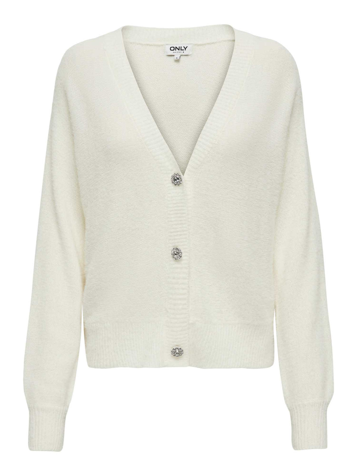 Only ella piumo card maglia da donna panna
