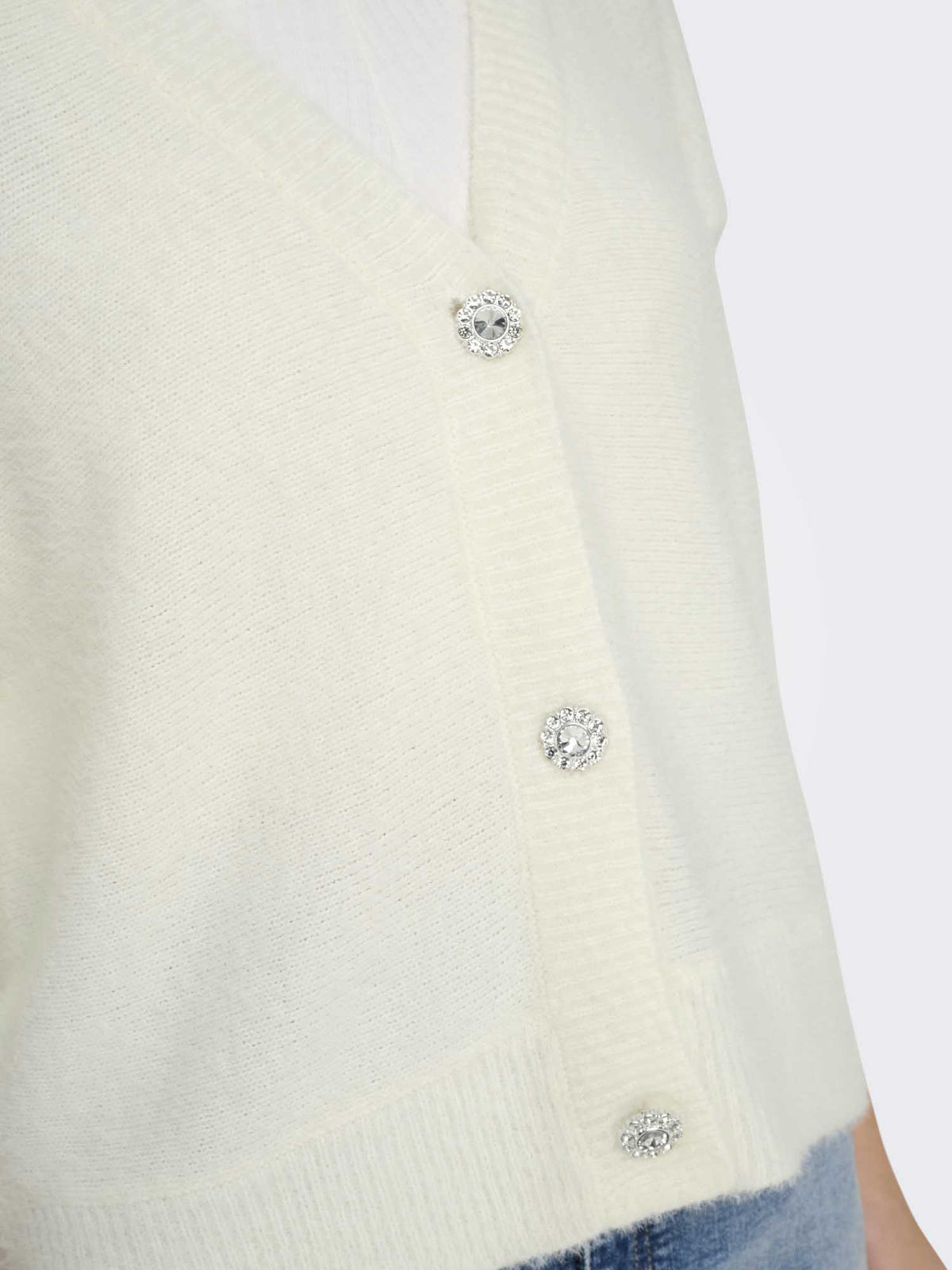 Only ella piumo card maglia da donna panna