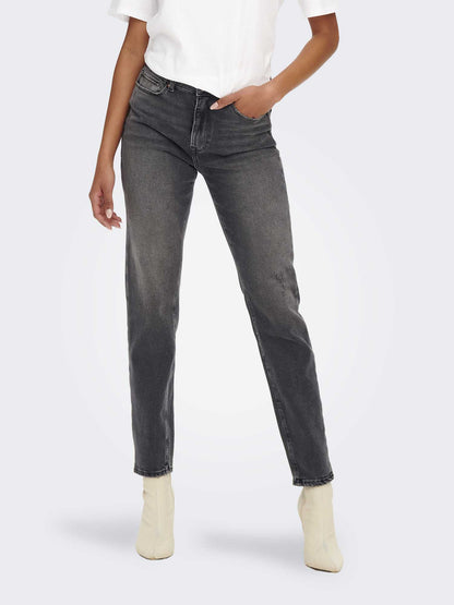 JEANS EMILY VITA ALTA ONLY DA RAGAZZA ANTRACITE