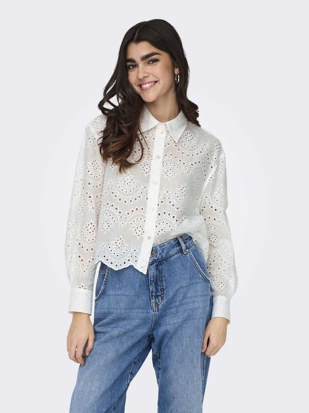 Only valais camicia da donna bianco