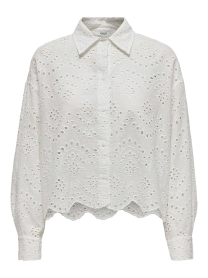 Only valais camicia da donna bianco