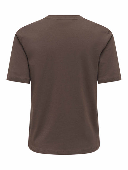 Only Onlonly Tee, t-shirt maniche corte da donna marrone