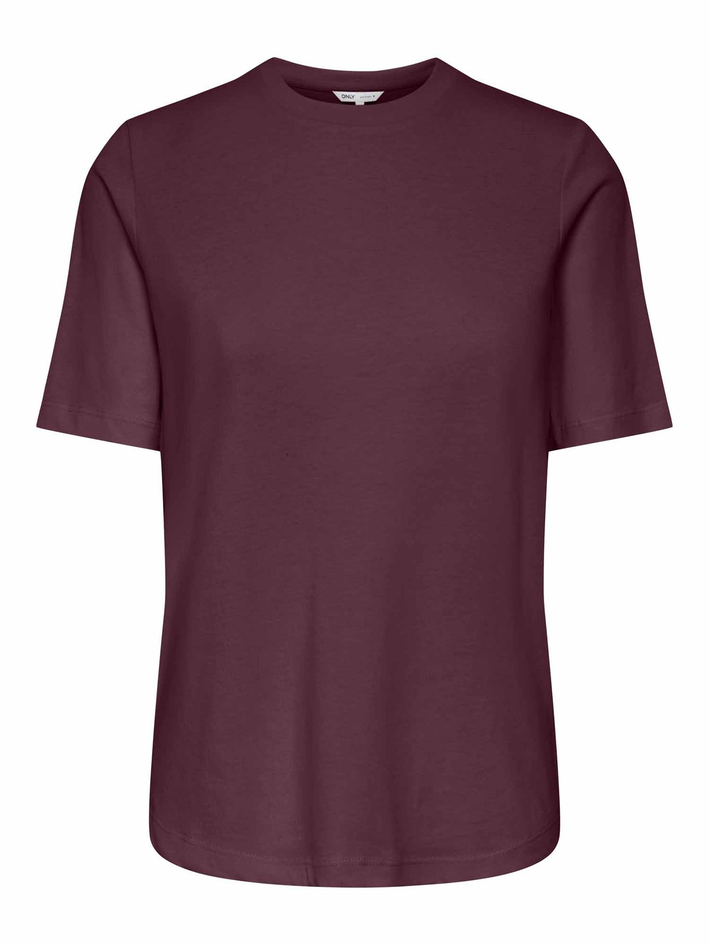 Only Onlonly, t-shirt maniche corte da donna bordeaux