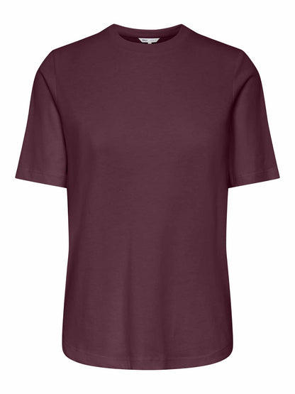 Only Onlonly, t-shirt maniche corte da donna bordeaux