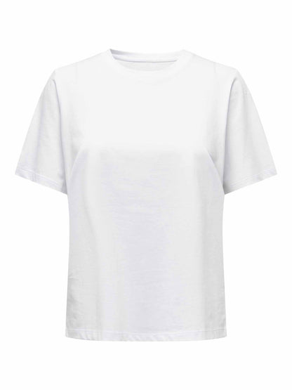 Only ss t-shirt da donna bianco