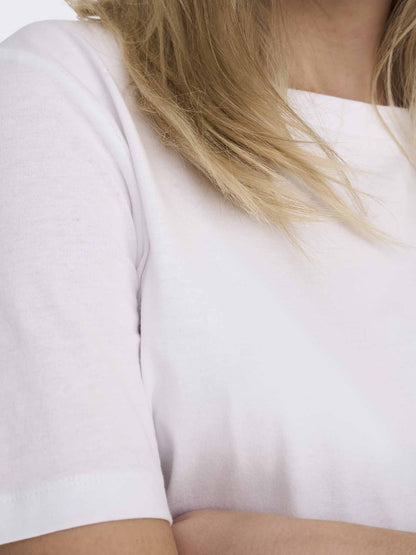 Only ss t-shirt da donna bianco