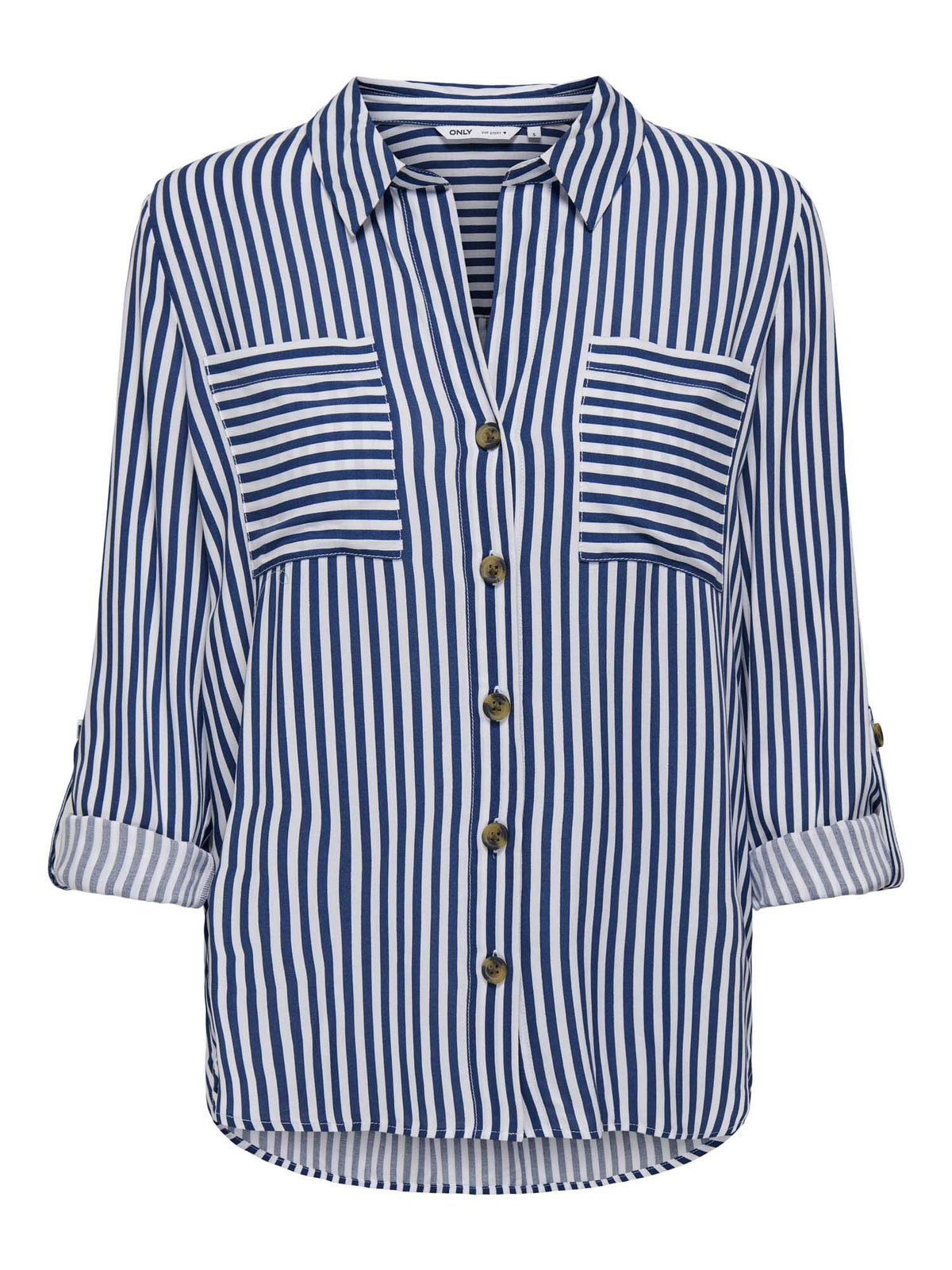 Only yasmin camicia da donna bianco-blu