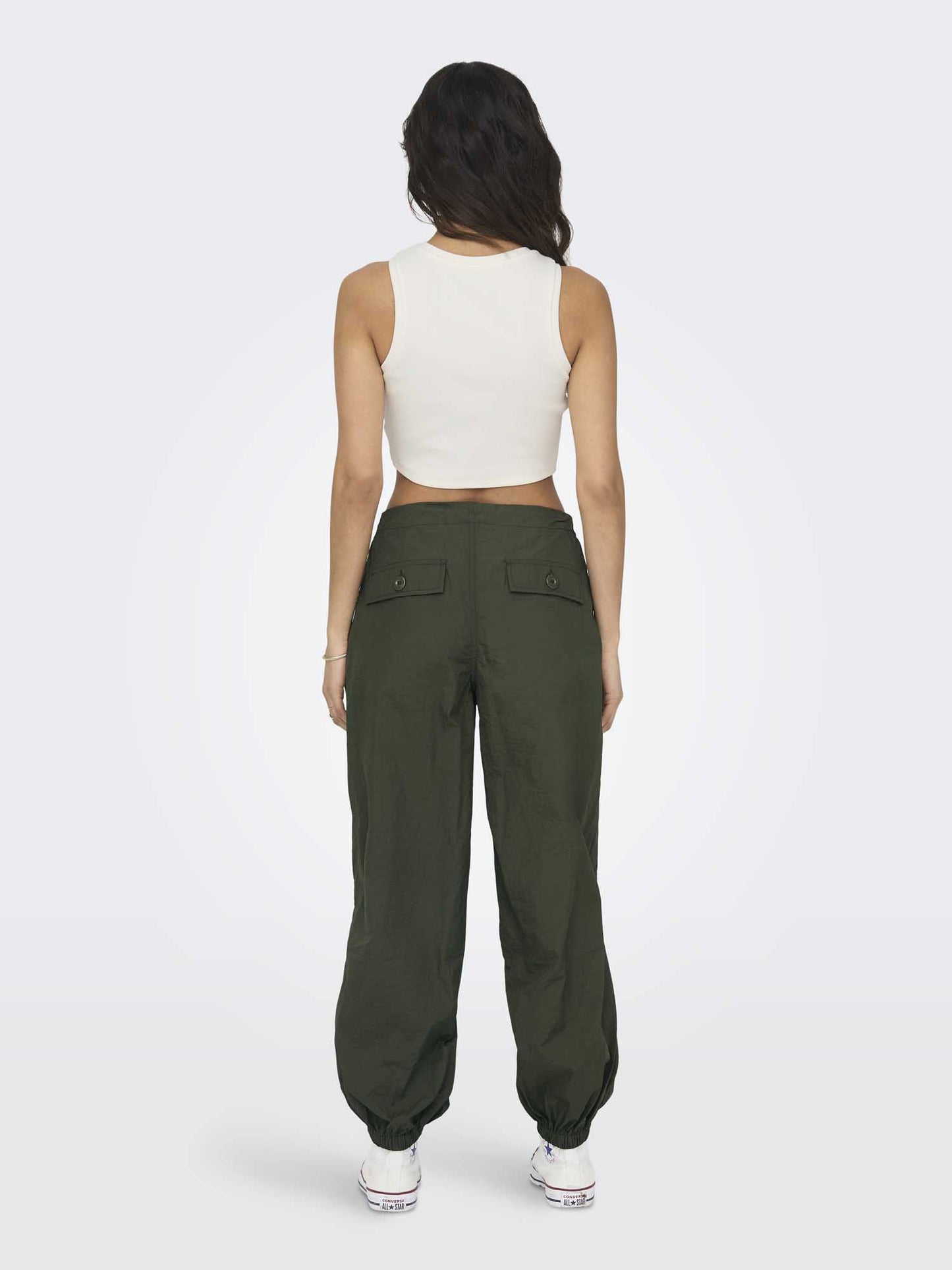 Only Vilma canotta crop donna bianca