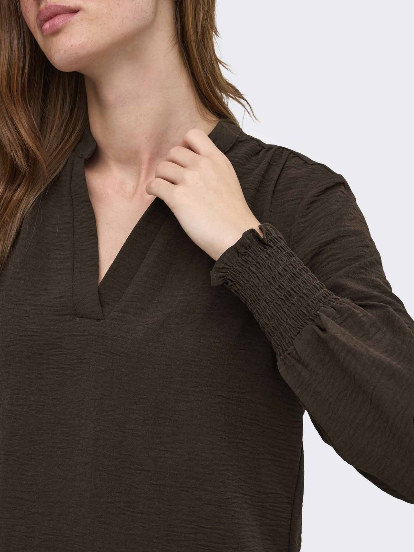 Only Onlmette, blusa da donna marrone