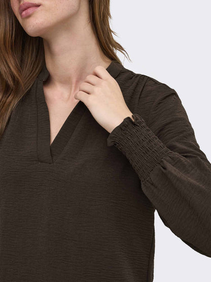 Only Onlmette, blusa da donna marrone