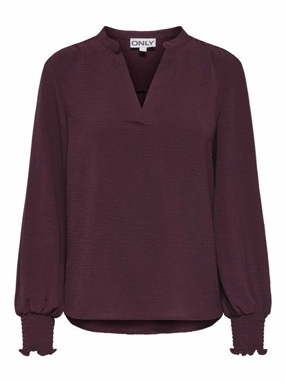 Only Metthe, top / blusa da donna bordeaux