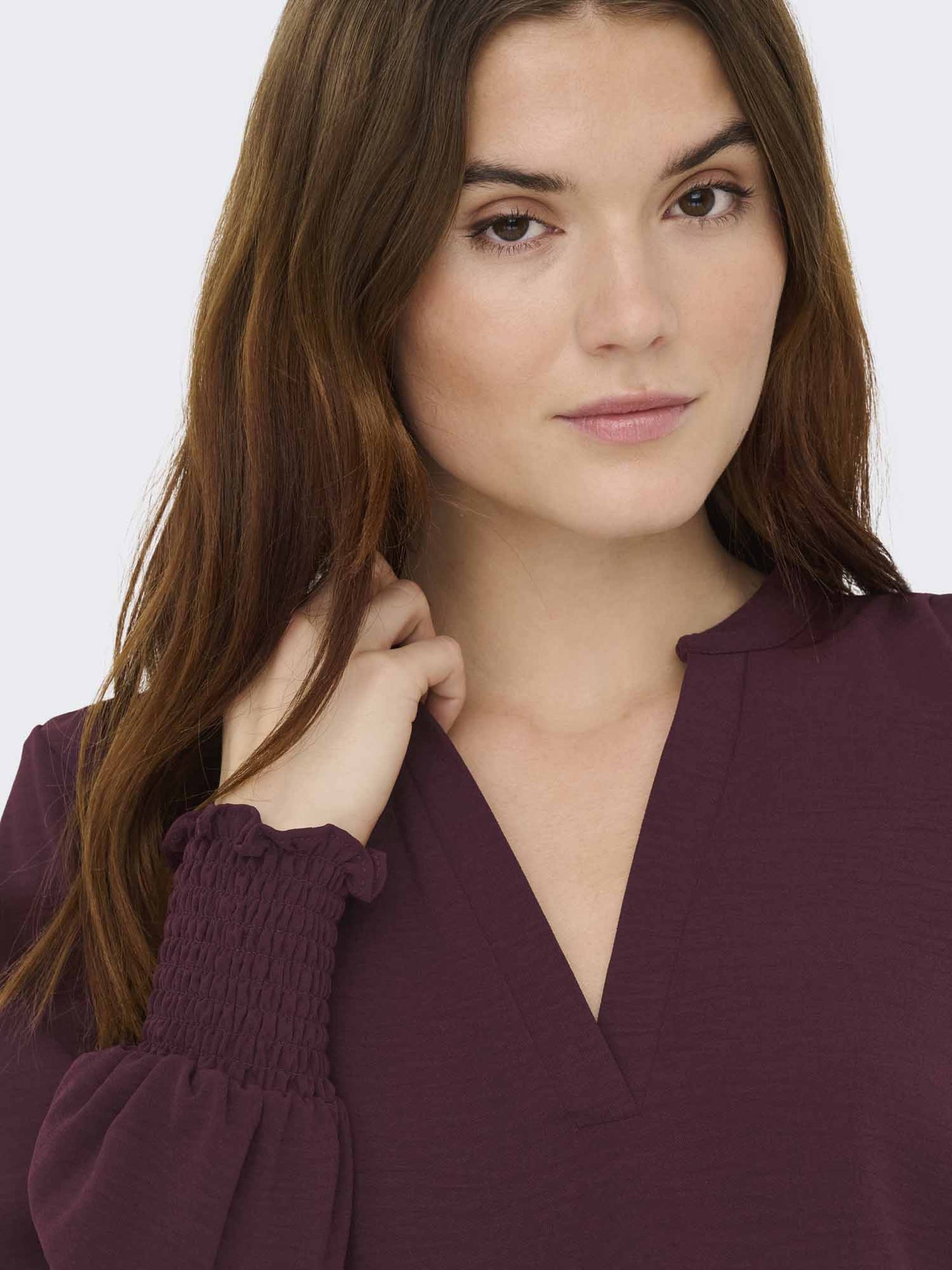 Only Metthe, top / blusa da donna bordeaux