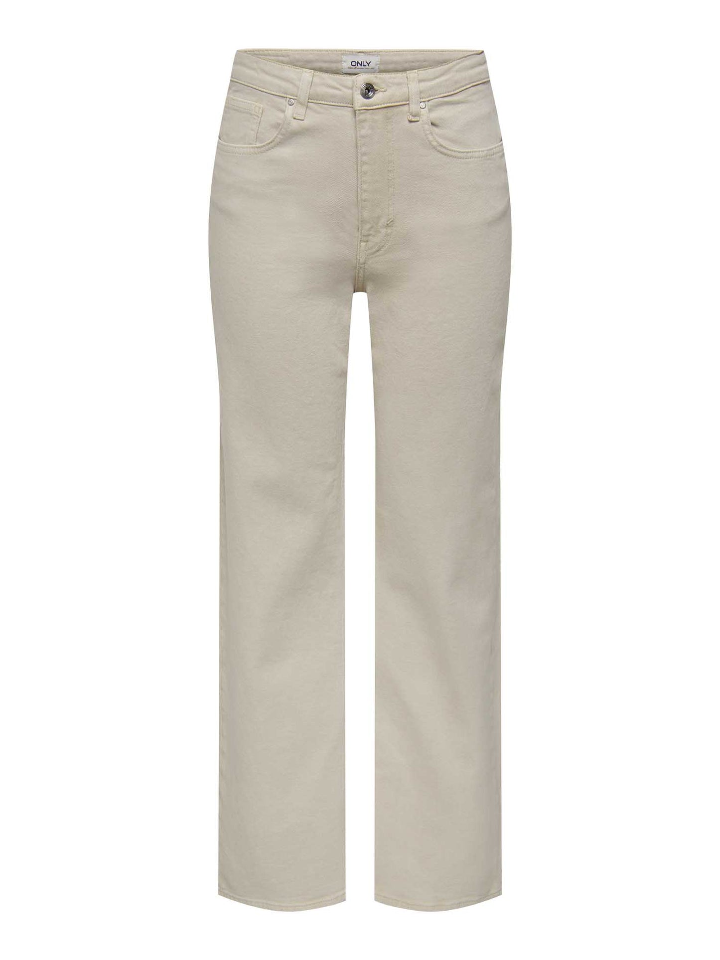 Jeans donna Only Juicy Wide in ecru dal taglio ampio