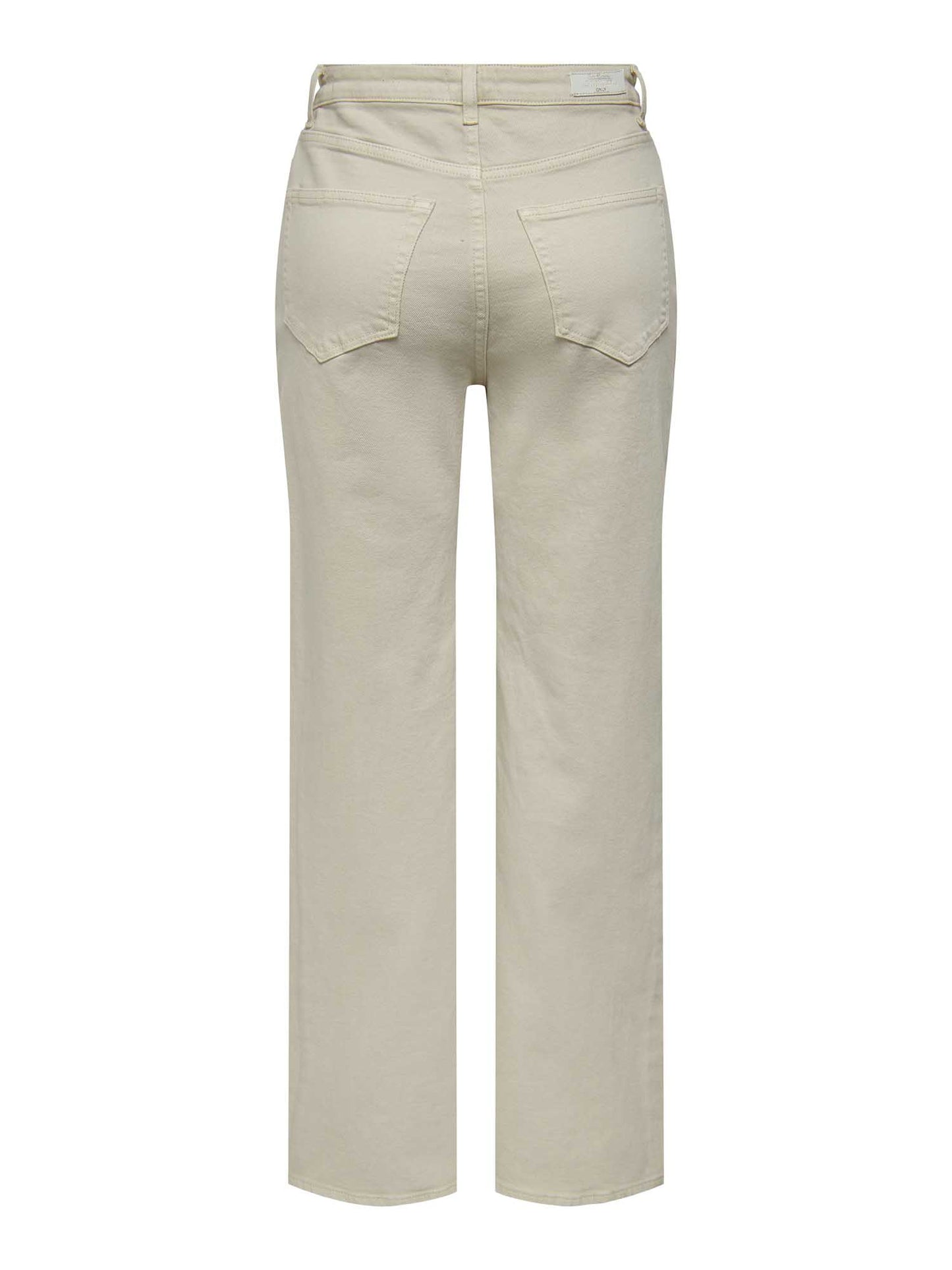 Jeans donna Only Juicy Wide in ecru dal taglio ampio