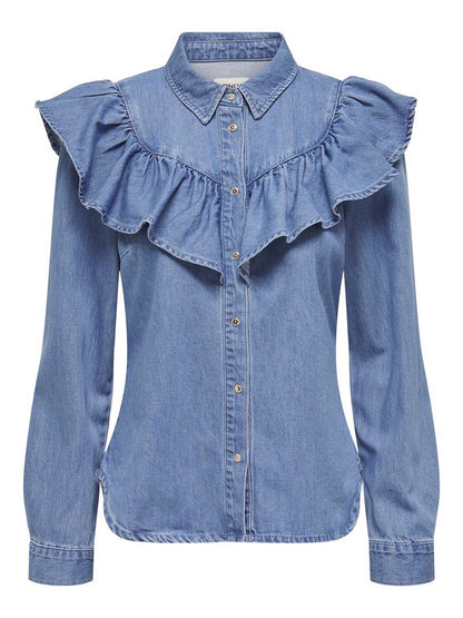 ONLY INDIGO LS FRILL - JEANS