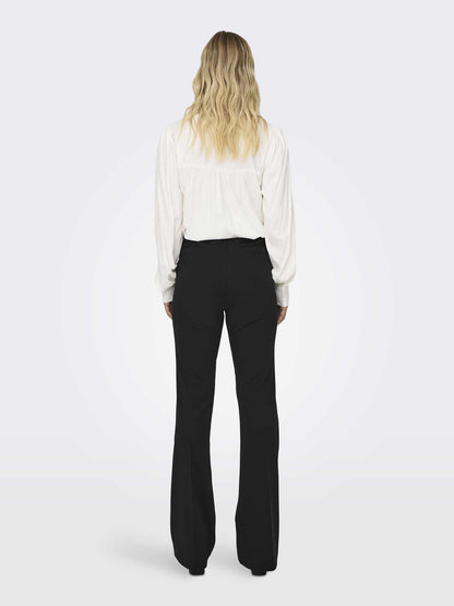 Pantaloni Only Peach eleganti e leggermente svasati da donna neri
