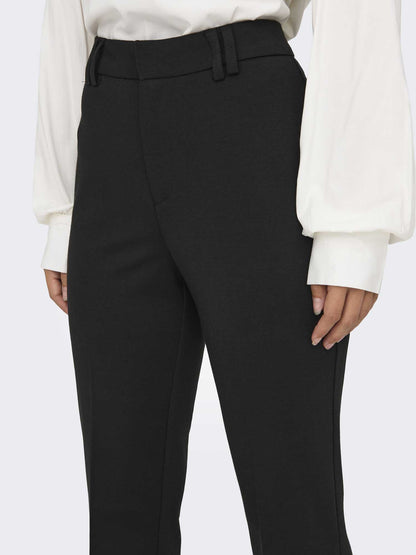 Pantaloni Only Peach eleganti e leggermente svasati da donna neri