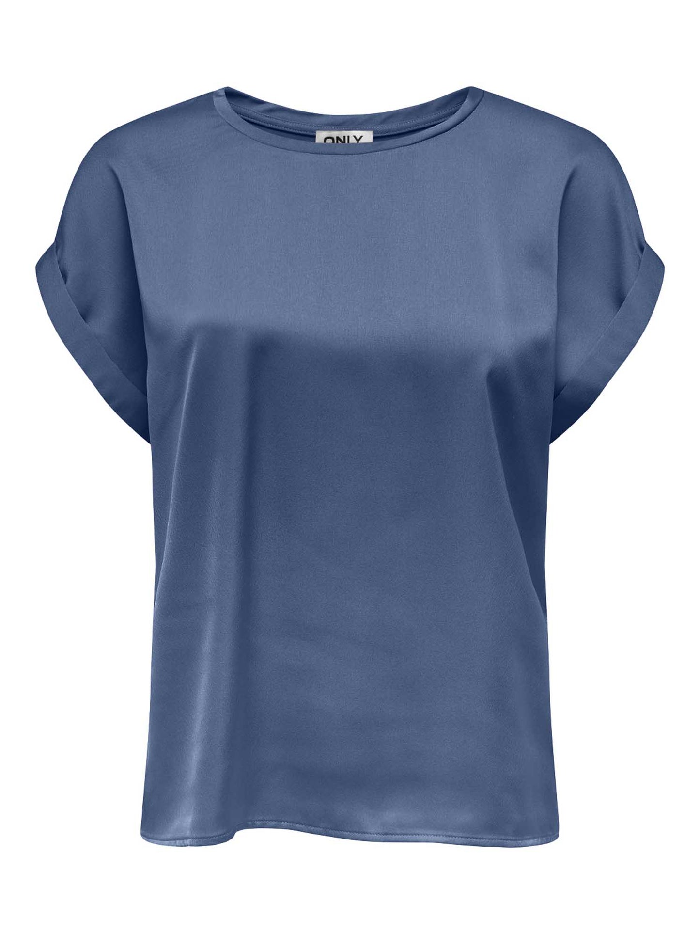 Top Only Lieke in satin blu da donna per Primavera-Estate